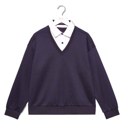 Джемпер обманка школьный для мальчика Deloras G71820 синий 1